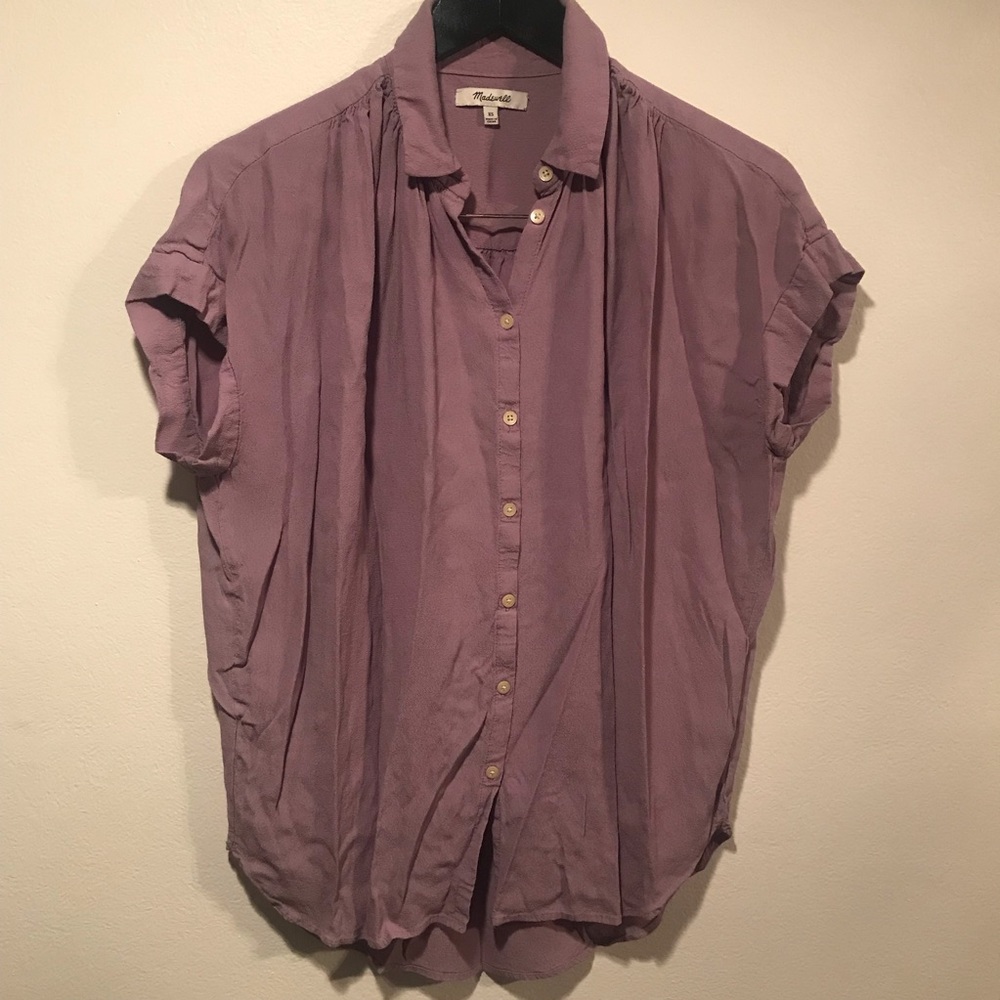 Madewell Lavender Button-Down Blouse - image 3